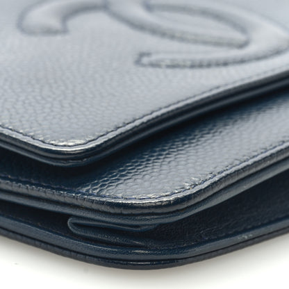 Chanel Caviar Timeless CC Wallet on Chain WOC Navy Blue 8 of 9