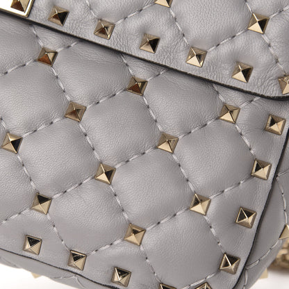 Valentino Garavani Nappa Medium Rockstud Spike Shoulder Bag Grey 9 of 15