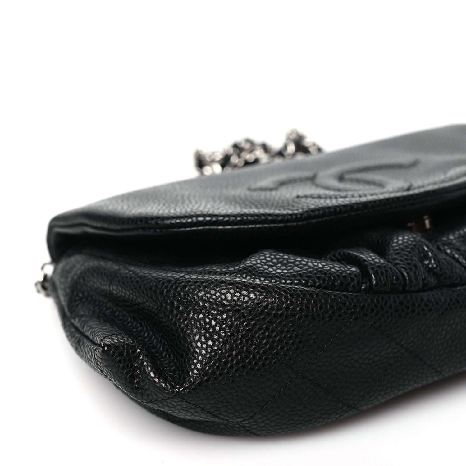 Chanel Caviar Half Moon Wallet On Chain WOC Black 10 of 12