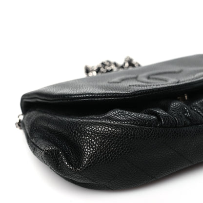 Chanel Caviar Half Moon Wallet On Chain WOC Black 10 of 12