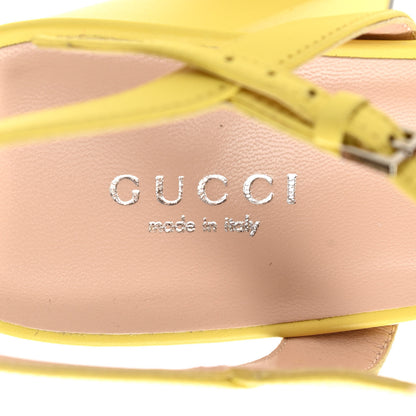 Gucci Calfskin GG Marmont Ankle Wrap 30/115mm Platform Sandals 40 Banana 7 of 8