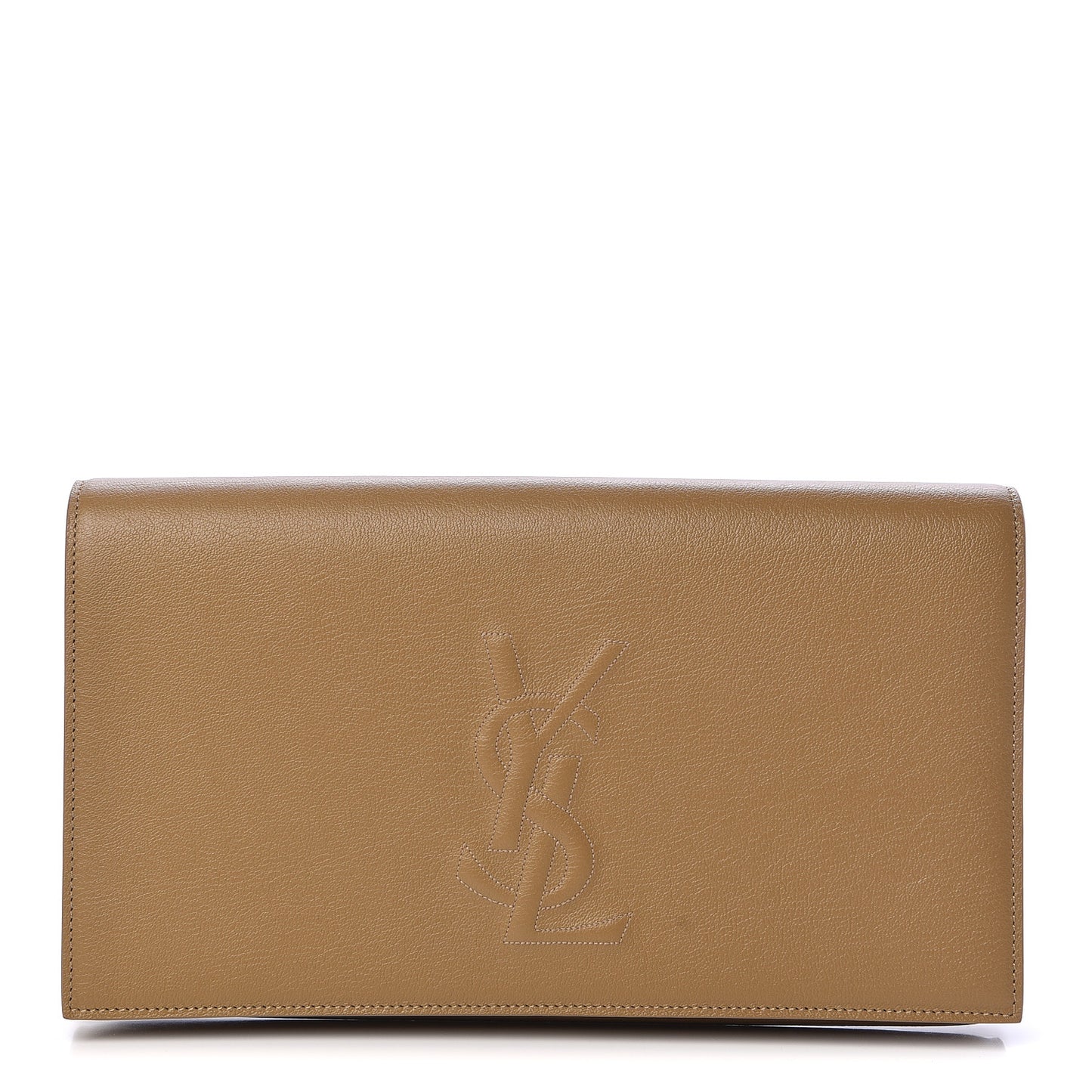 Calfskin Monogram Large Belle De Jour Clutch Beige