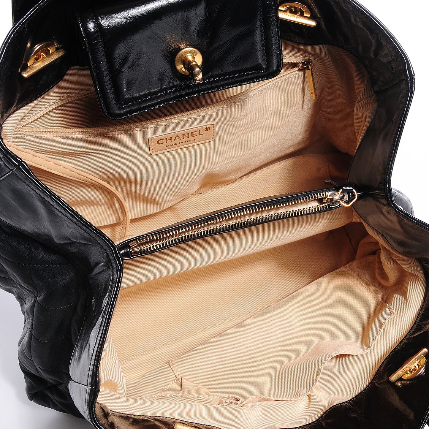 Iridescent Calfskin Small In The Mix Tote Black