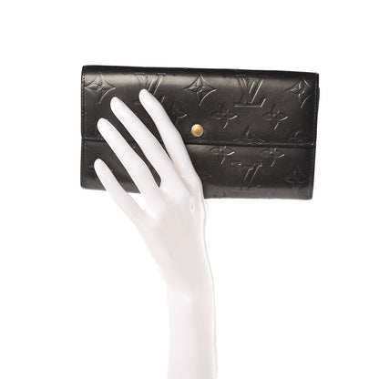 Louis Vuitton Mat Monogram Sarah Wallet Gris 2 of 14