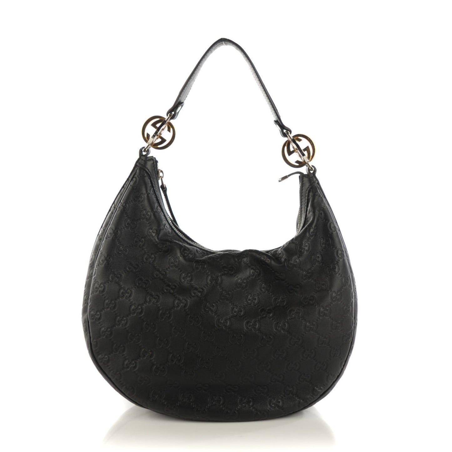 Guccissima Medium GG Twins Hobo Black