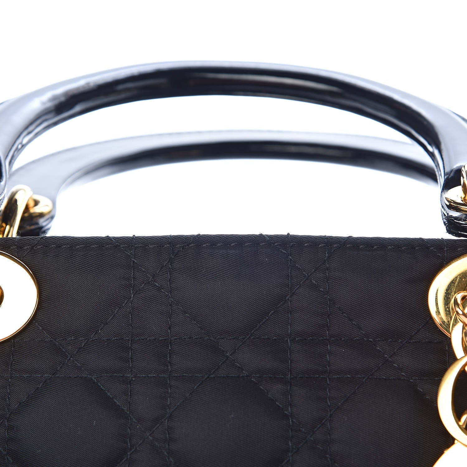 Christian Dior Nylon Cannage Medium Lady Dior Black 9 of 18