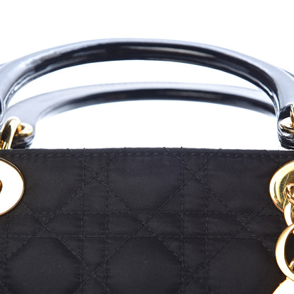 Christian Dior Nylon Cannage Medium Lady Dior Black 9 of 18