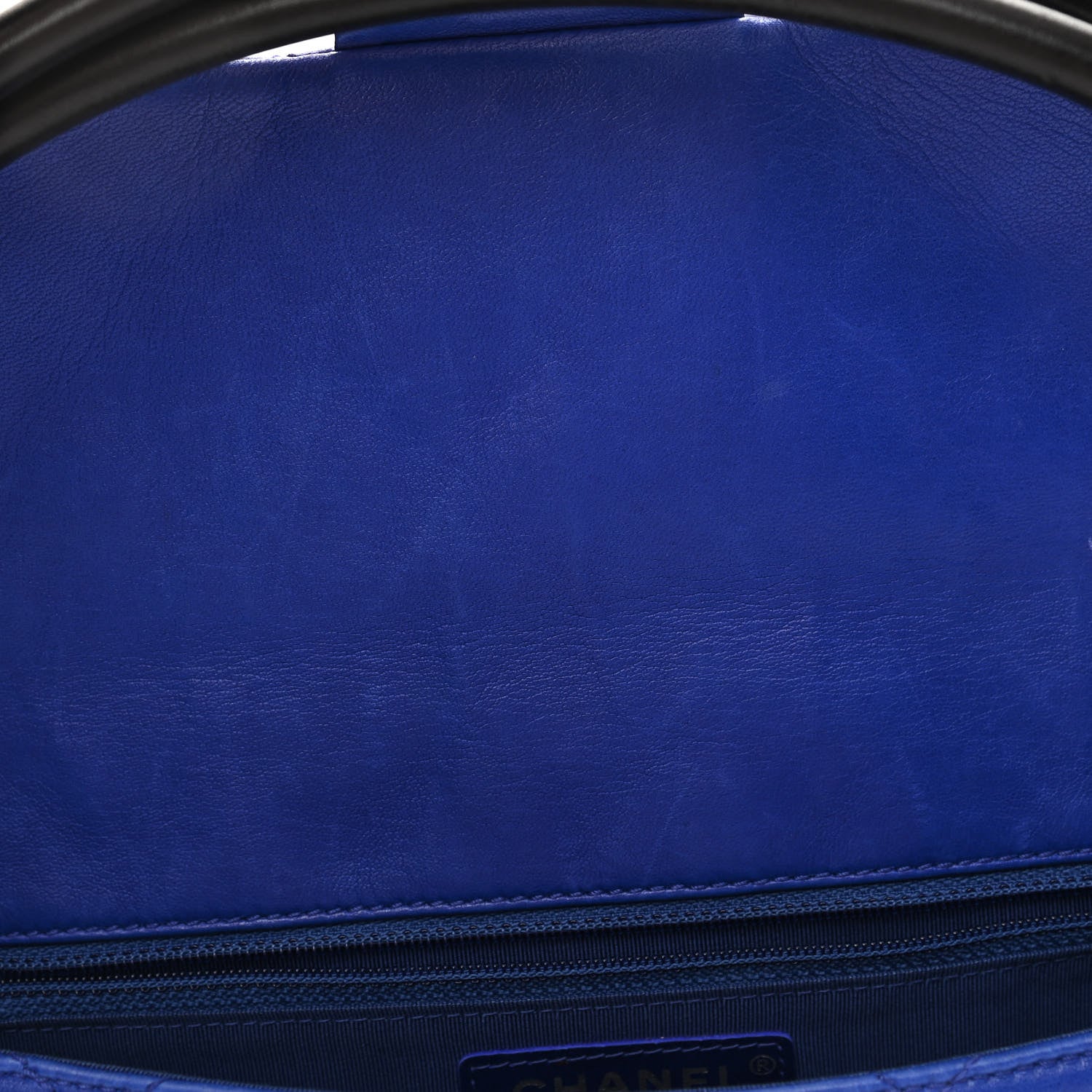 Chanel Quilted Lambskin Small Hula Hoop Flap Dark Blue 9 of 13