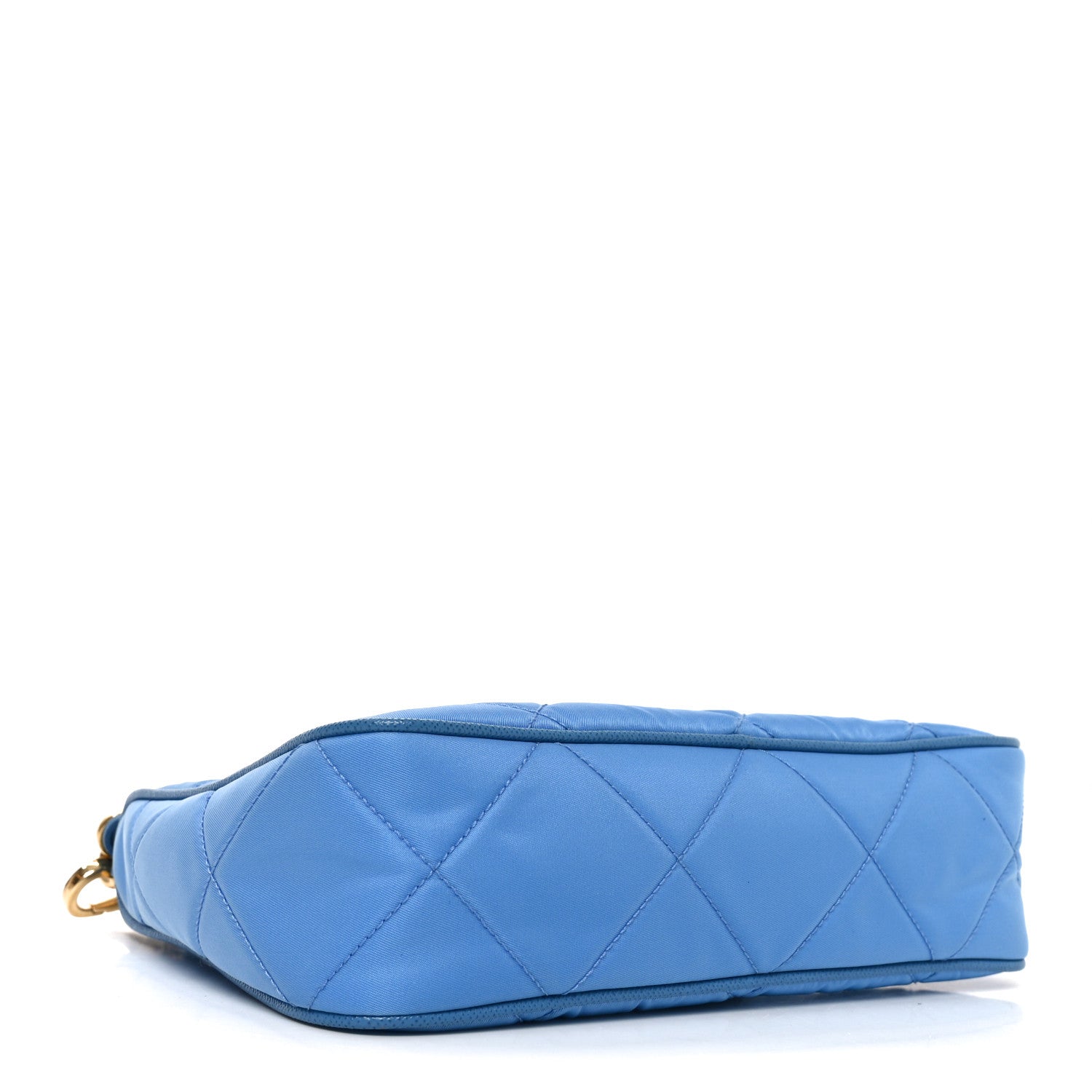 Prada Re-Nylon Saffiano Stitched Mini Re-Edition 1995 Chaine Shoulder Bag Blue 4 of 9