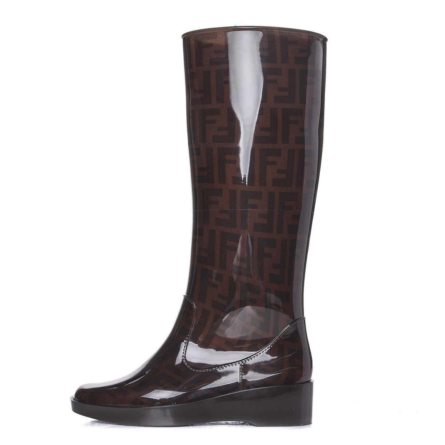 Rubber FF Rain Boots 36 Brown