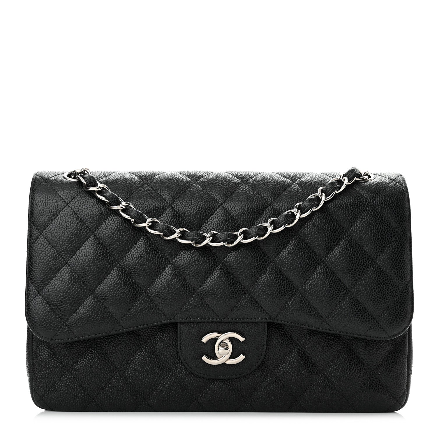 Chanel Caviar Quilted Jumbo Double Flap Black 1 of 10