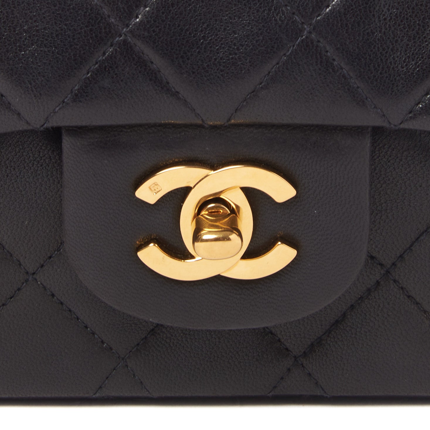 Chanel Lambskin Quilted Medium Double Flap Black 7 of 9