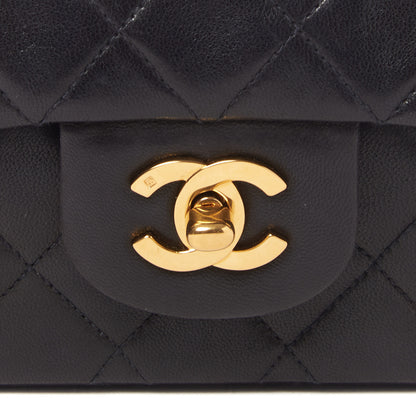Chanel Lambskin Quilted Medium Double Flap Black 7 of 9
