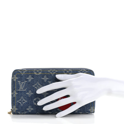 Louis Vuitton LV X TM Monogram Denim Cerises Zippy Wallet Blue 2 of 7