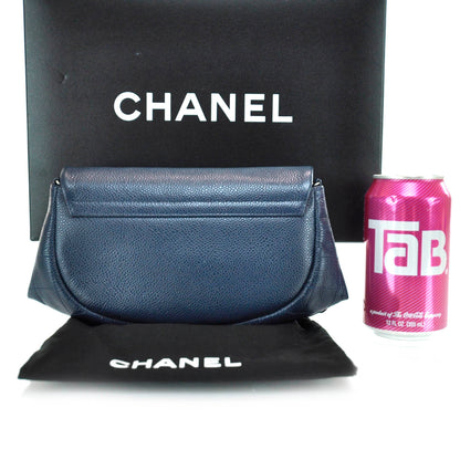 Chanel Caviar Half Moon Wallet On Chain Navy 2 of 9