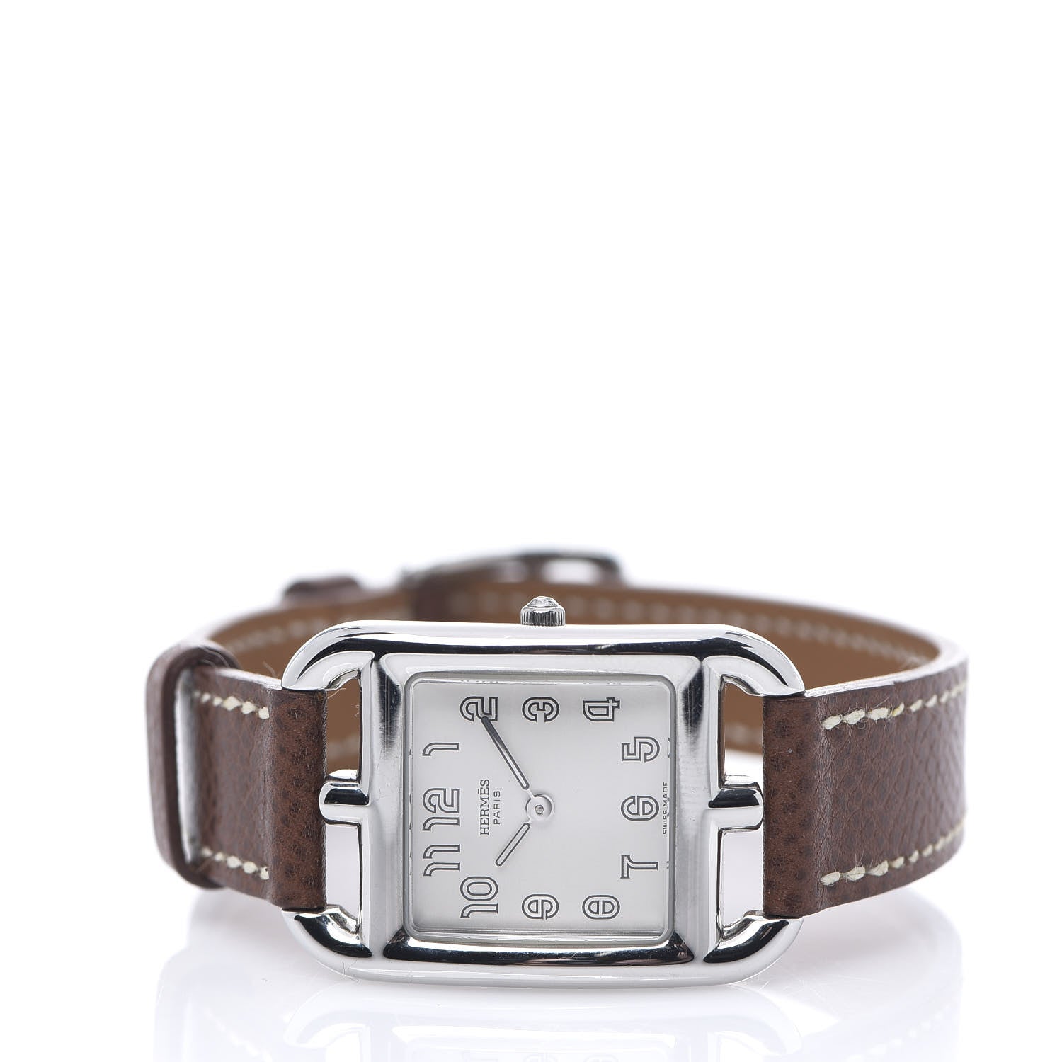 Hermes Stainless Steel Courchevel 23mm Cape Cod Quartz Watch Chocolate 2 of 7
