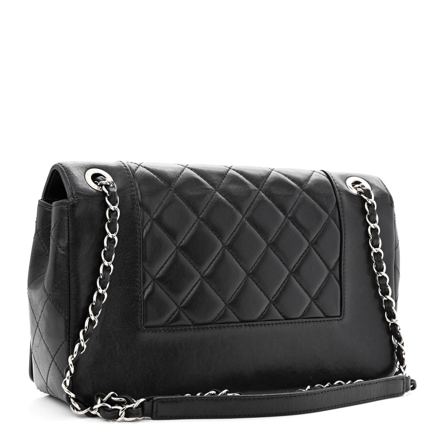 Sheepskin Quilted Vintage Mademoiselle Flap Black
