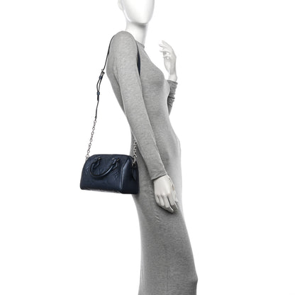 Louis Vuitton Metallic Empreinte Monogram Giant Speedy Bandouliere 20 Navy Nacre 2 of 9