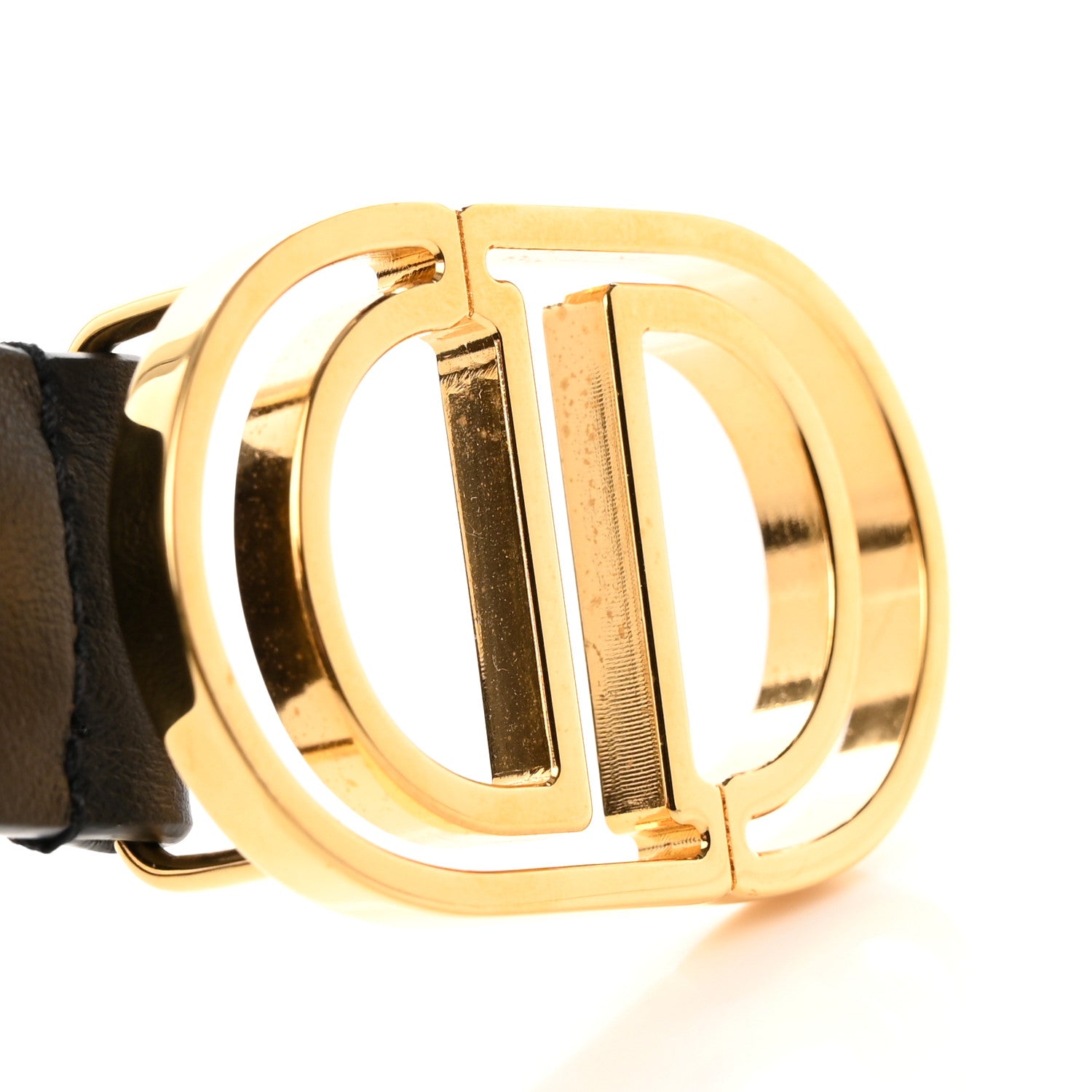 Christian Dior Calfskin 30 Montaigne Cut-Out CD Belt 95 38 Black 10 of 10