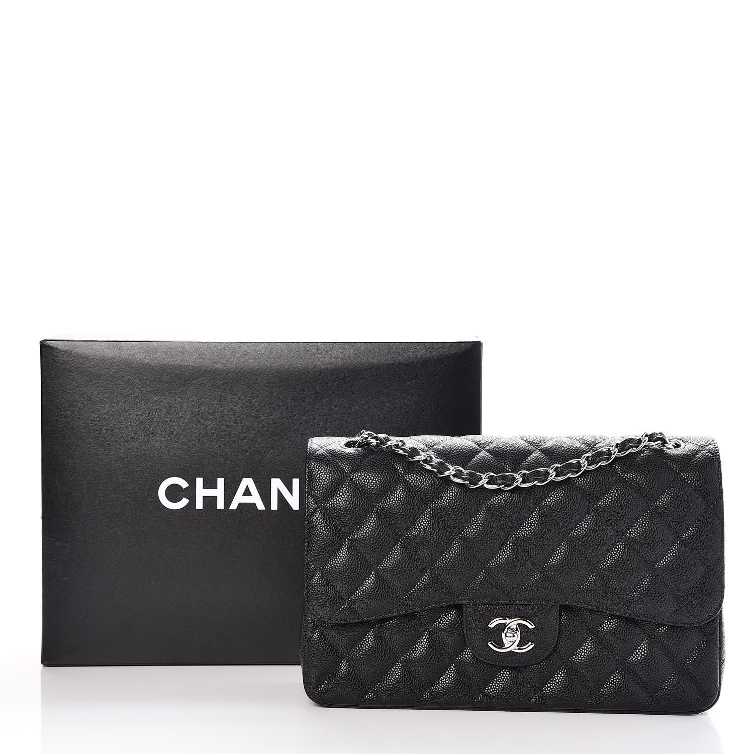 Chanel Caviar Quilted Jumbo Double Flap Black 9 of 9