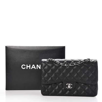 Chanel Caviar Quilted Jumbo Double Flap Black 9 of 9