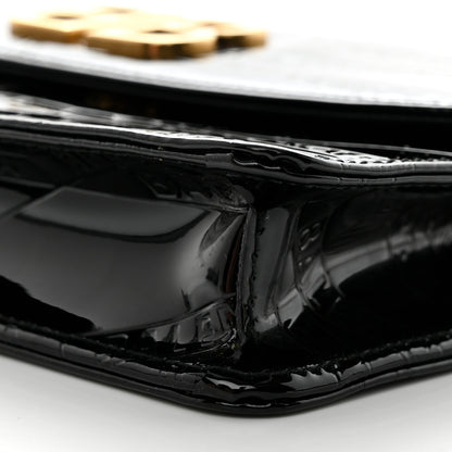 Balenciaga Patent Losange Monogram Embossed BB Wallet On Chain Black 9 of 11