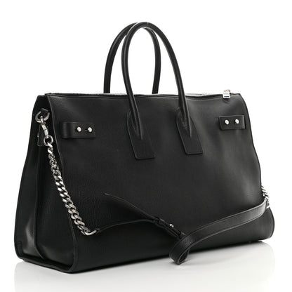 Saint Laurent Grained Calfskin Medium Souple Sac De Jour Duffle Black 3 of 12