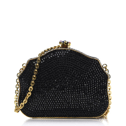 Judith Leiber Swarovski Crystal Minaudiere Clutch Black 1 of 6