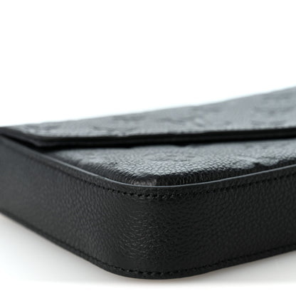 Louis Vuitton Empreinte Pochette Felicie Chain Wallet Black 9 of 11