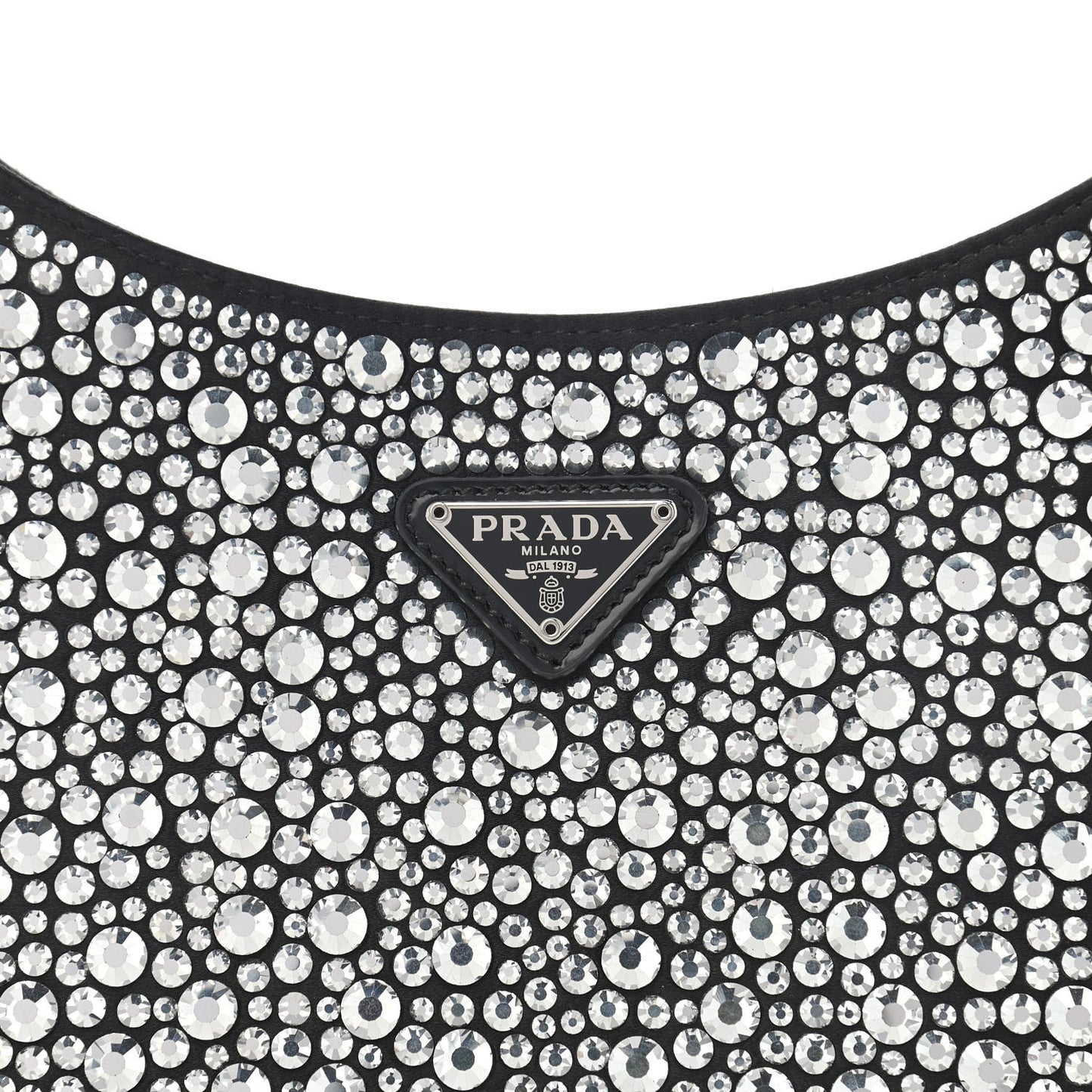 Satin Crystal Cleo Adjustable Strap Shoulder Bag Metal