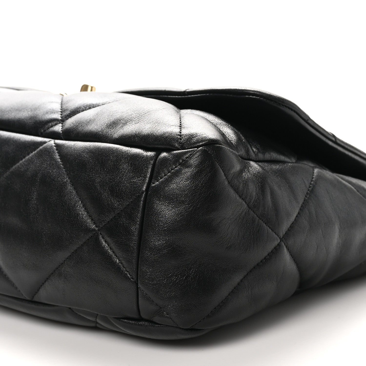 Chanel Lambskin Quilted Maxi Chanel 19 Flap Black 9 of 10