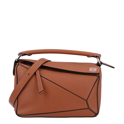 Loewe Calfskin Small Puzzle Bag Tan 1 of 10