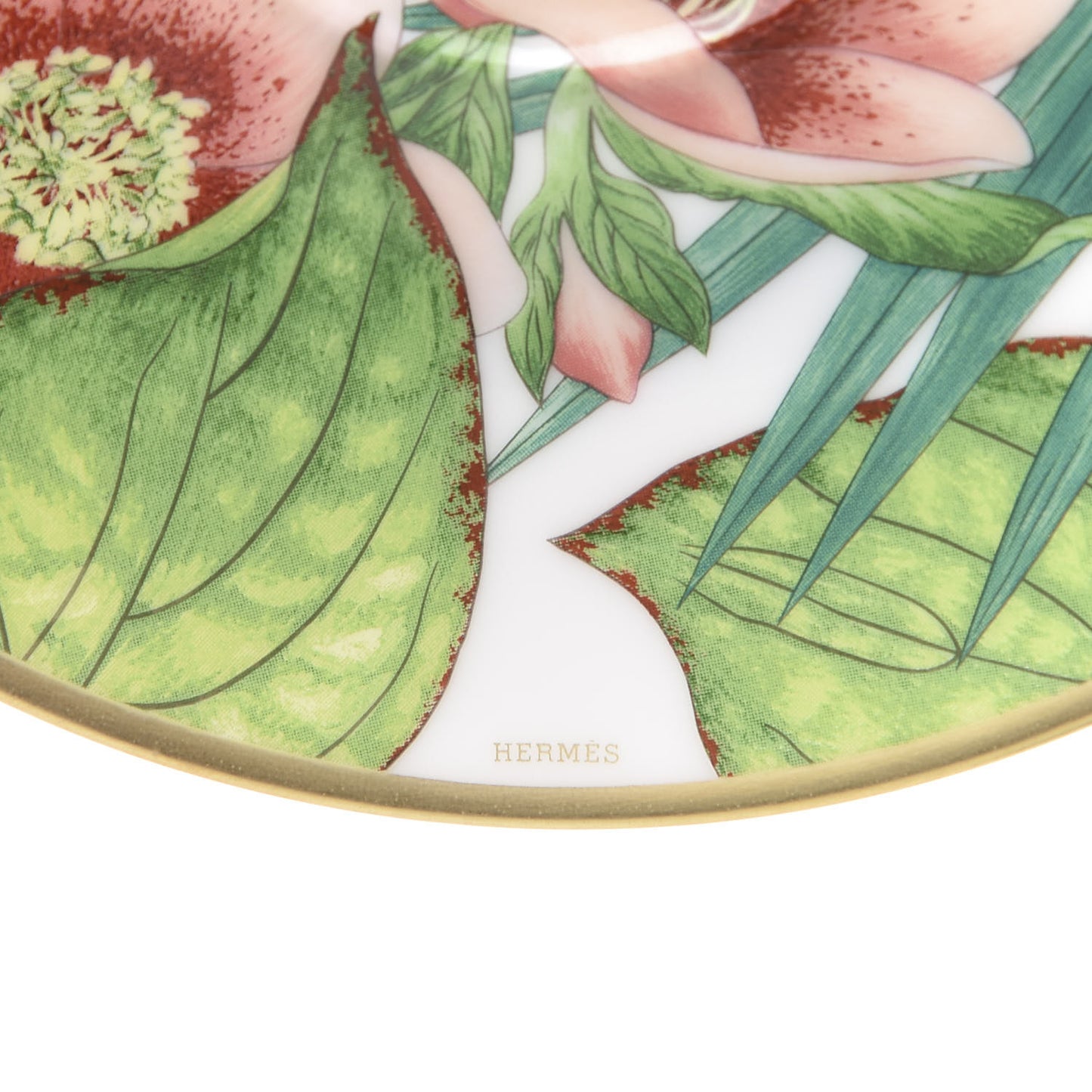 Porcelain Passifolia Tea Cup And Saucer Set Of 2