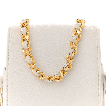 Chanel Caviar Phone Holder Crossbody White 8 of 12