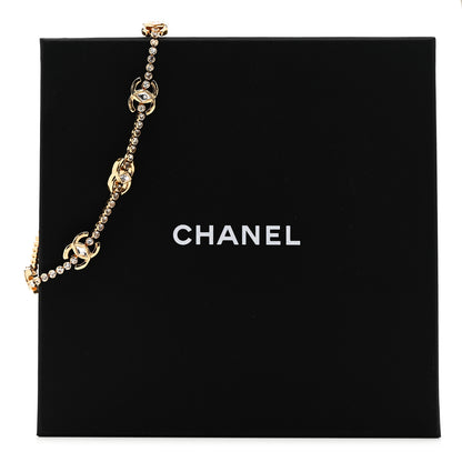 Chanel Metal Crystal CC Marquise Choker Gold 6 of 6