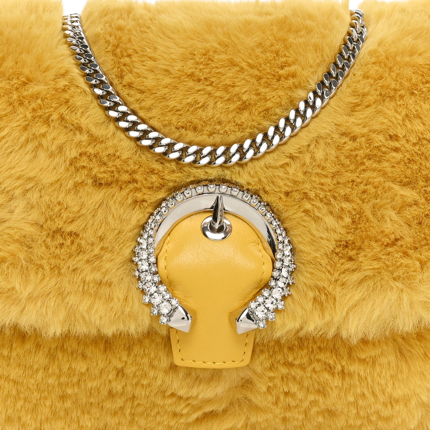 Faux Fur Madeline Bag Yellow