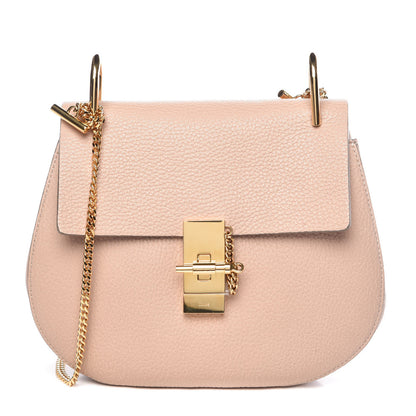 Chloe Grained Goatskin Drew Shoulder Bag Biscotti Beige 1 of 12