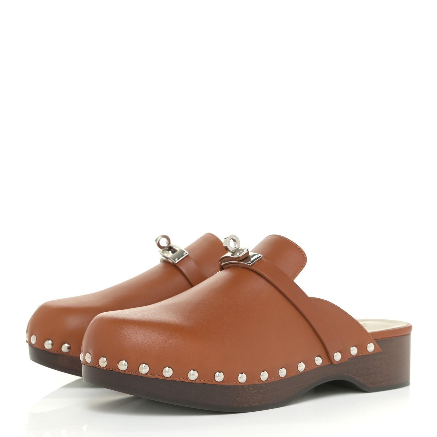 Hermes Heritage Calfskin Carlotta Mules 37 Naturel 3 of 11