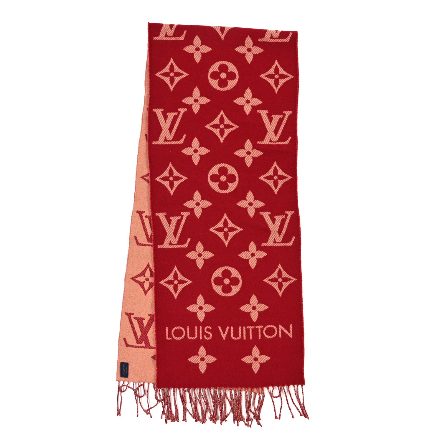 Louis Vuitton Wool Monogram LV Essential Scarf Carmine 2 of 3
