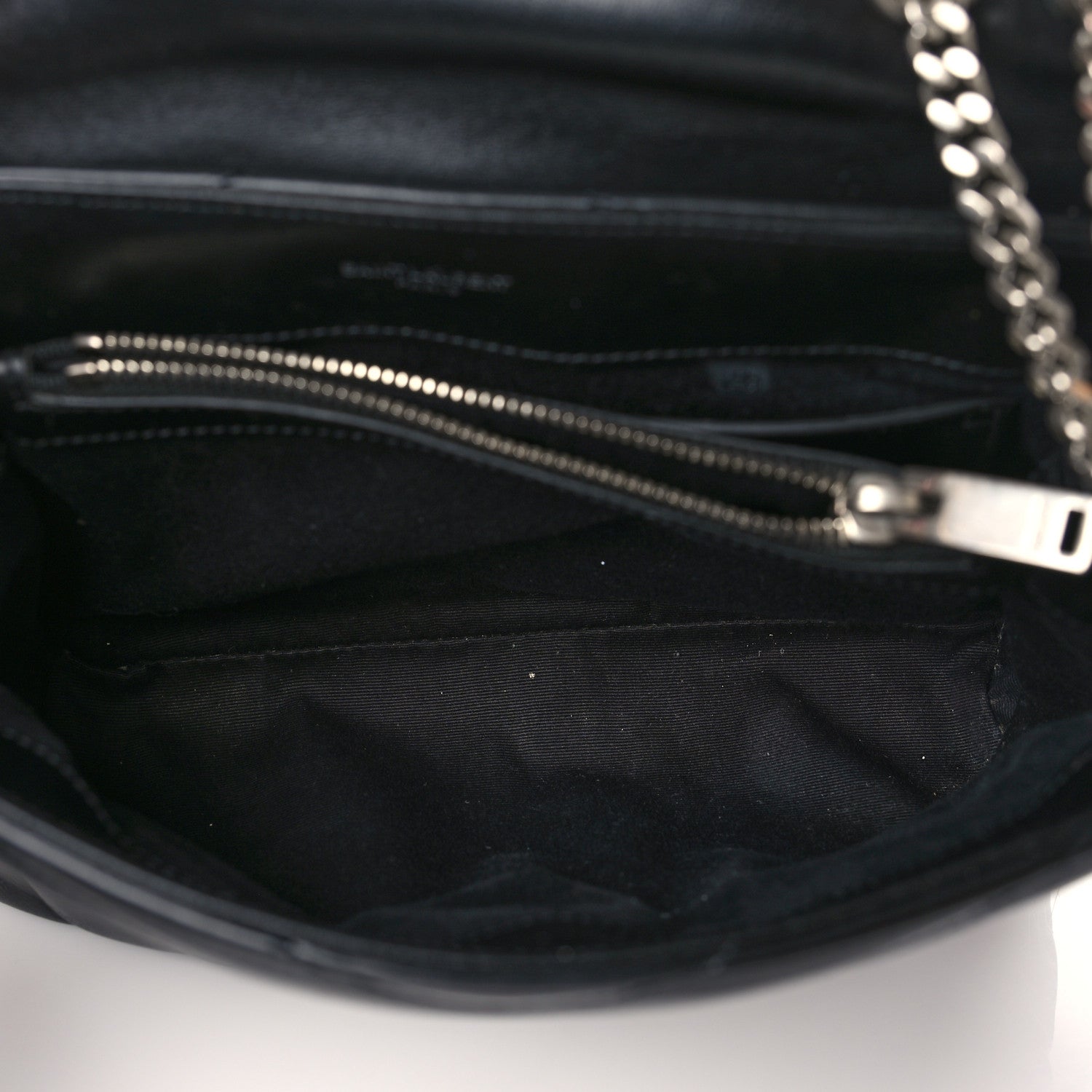 Saint Laurent Calfskin Y Quilted Monogram Small Loulou Chain Satchel Black 5 of 10