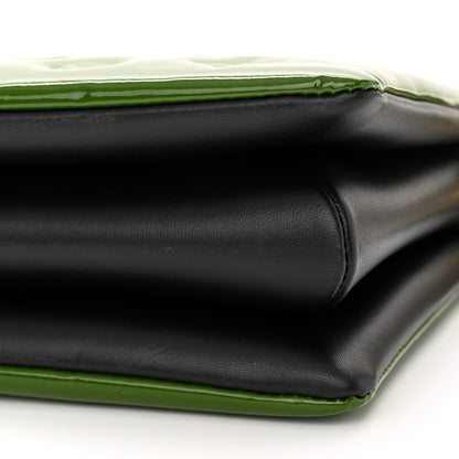 Louis Vuitton Patent Embossed Monogram Coussin PM Green Black 9 of 10