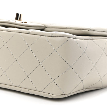 Chanel Lambskin Quilted Mini Rectangular Flap Grey 9 of 9