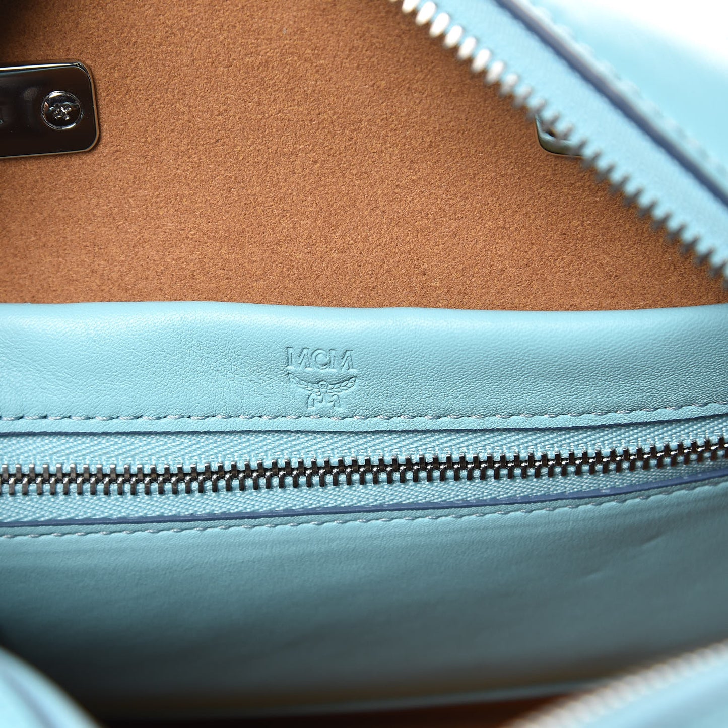 Calfskin Small Cherry Blossom Ella Boston Liquid Blue