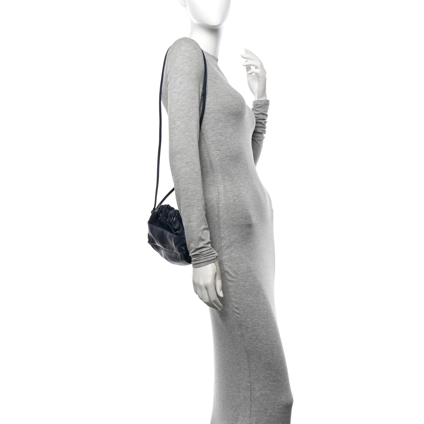 Lambskin Mini Cloud Clutch  Blue