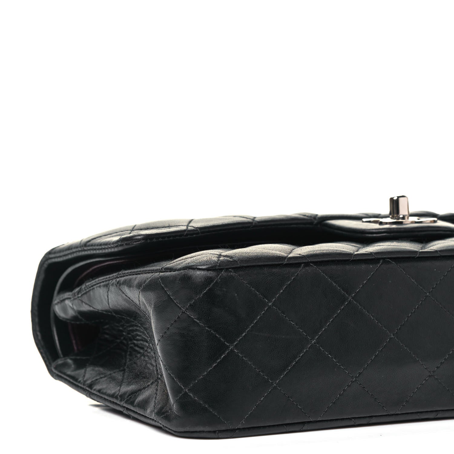 Chanel Lambskin Quilted Medium Double Flap Black 8 of 9