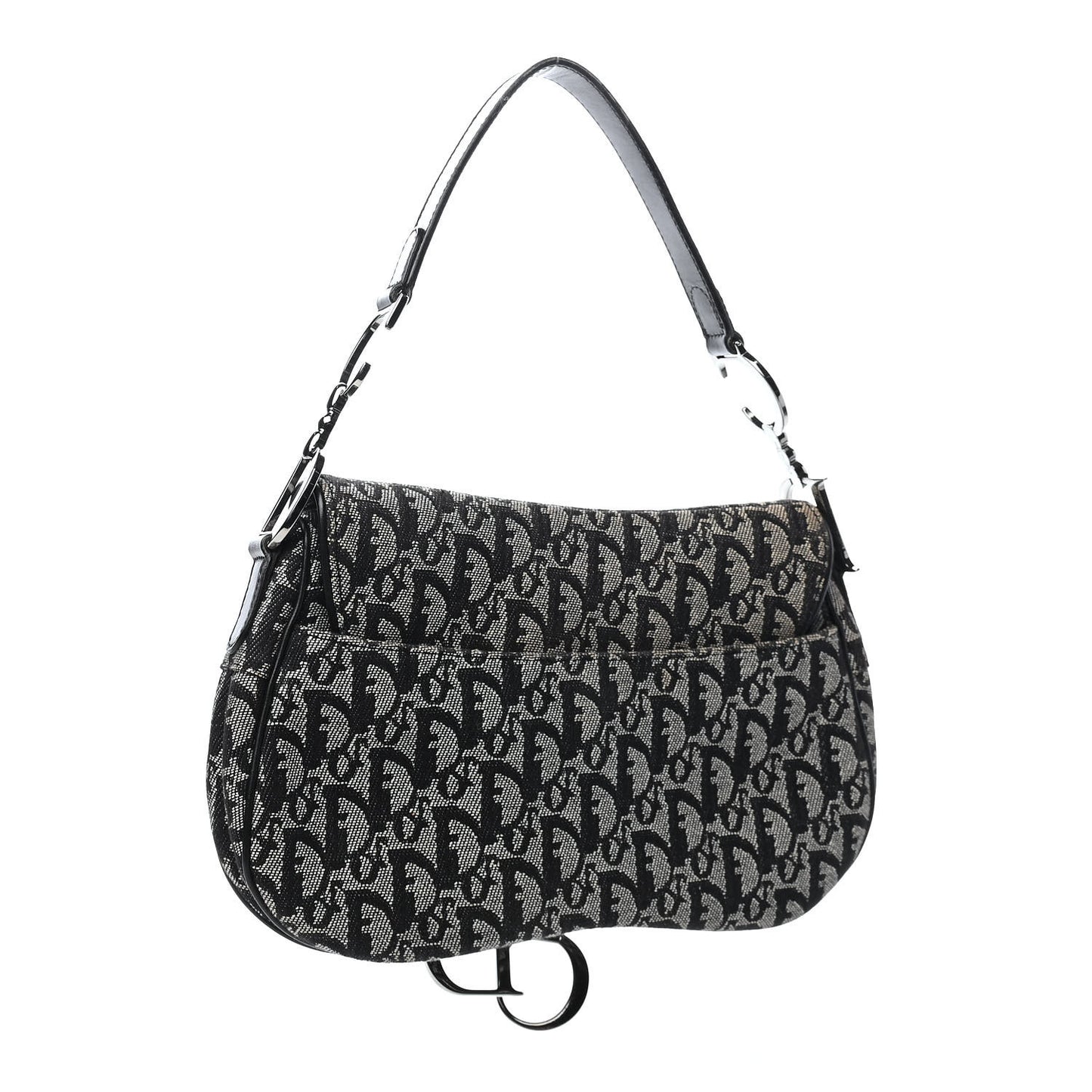 Monogram Double Saddle Bag Black