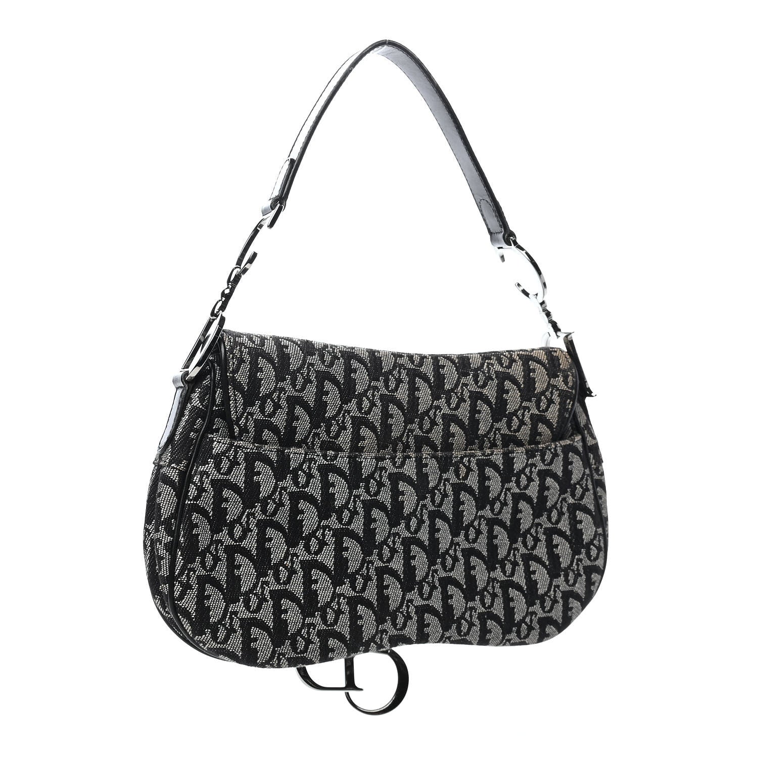 Christian Dior Monogram Double Saddle Bag Black 3 of 9