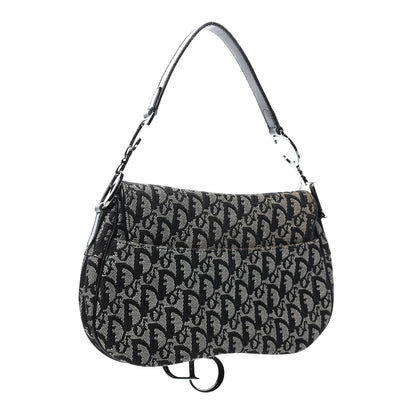 Christian Dior Monogram Double Saddle Bag Black 3 of 9