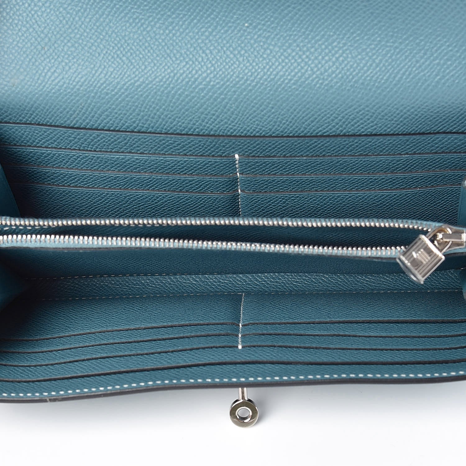 Hermes Epsom Kelly Longue Wallet Blue Jean 5 of 8