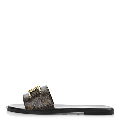 Louis Vuitton Patent Monogram Lock It Flat Mule 39.5 1 of 9